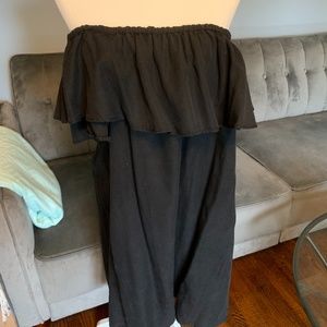 Zara black strapless dress